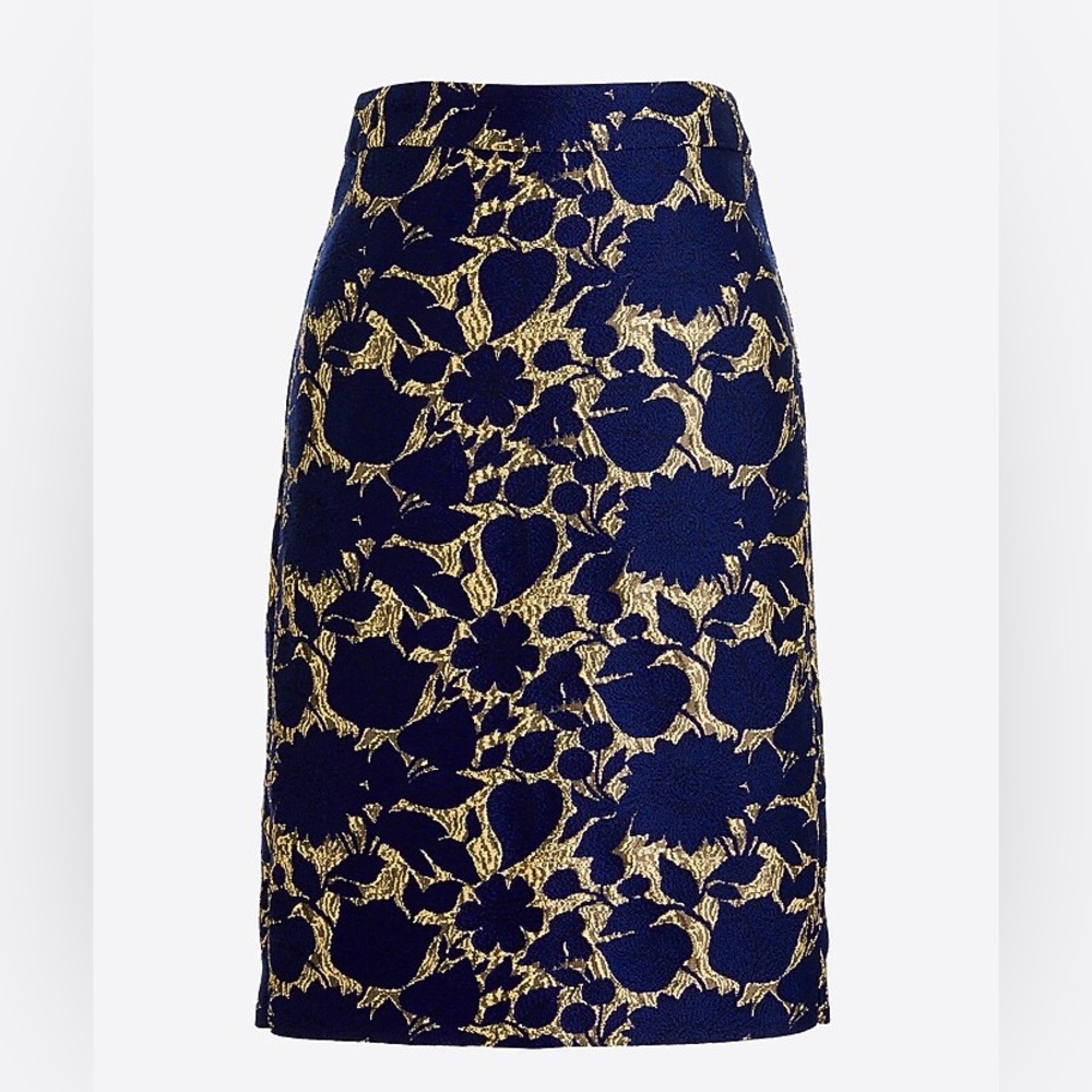 Metallic jacquard skirt